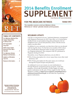 2014 Benefits Open Enrollment Newsletter - Pre-Medicare Retirees Supplement