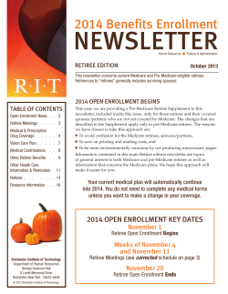 2014 Benefits Open Enrollment Newsletter - All Retirees