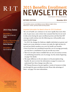 2015 Benefits Open Enrollment Newsletter - All Retirees