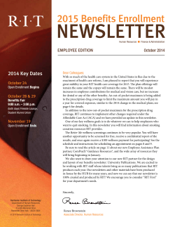 2015 Benefits Open Enrollment Newsletter - Employees