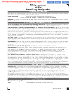 Fidelity beneficiary designation form here