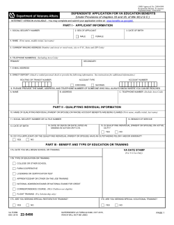 Dependents&acirc;&euro;&trade; Application for VA Education Benefits (Printable Application)
