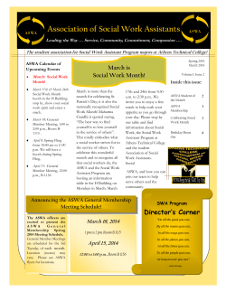 March 2014 ASWA Newsletter