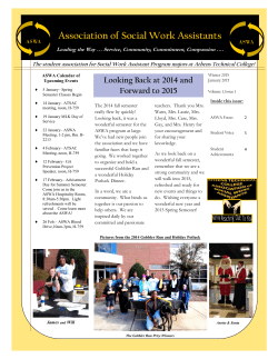 January 2015 Newsletter
