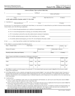Affidavit of Support
