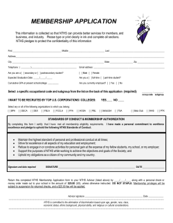 NTHS Membership Application