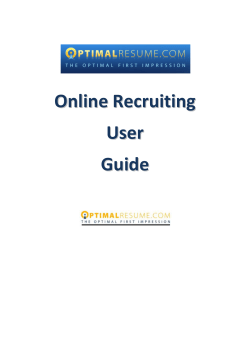 Online Recruiting User Guide