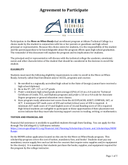Agreement to Participate - Move on When Ready