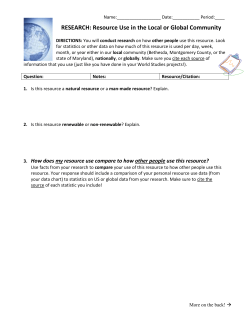 GOING GREEN RESEARCH QUESTIONS