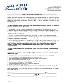 Selective Service Appeal