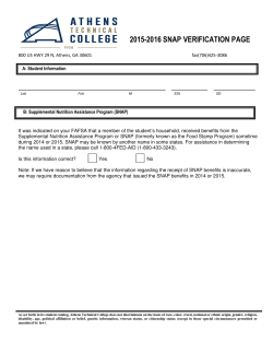 SNAP Benefit Form 2015-2016