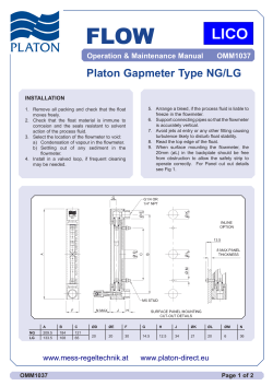 Platon LG NG Manual Dimensions OMM1037 L