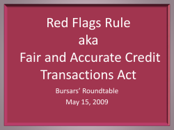 FTC Red Flags