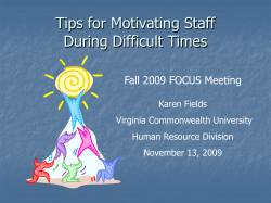 Motivating Staff
