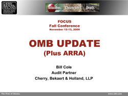 OMB Update