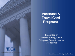 Small Purchase Card Update