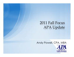 APA Update