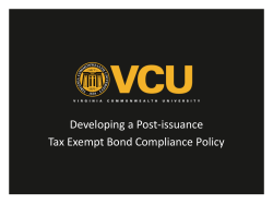 Tax Exempt Bond Compliance