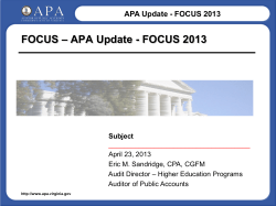APA Update