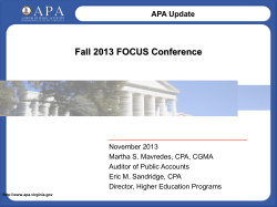 APA Update