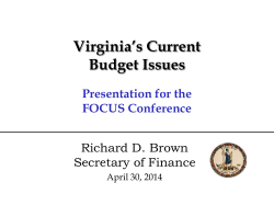 Virginia’s Current Budget Issues