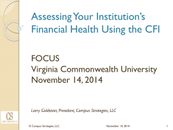 Assessing Your Institution&rsquo;s Financial Health Using the CFI