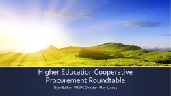 Higher Education Cooperative Procurement