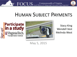 Human Subject Payments