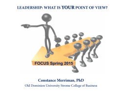 Leadership: What&rsquo;s Your Point of View