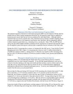 Missouri Dove Status Report