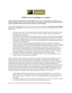 Family Educational Rights and Privacy Act
