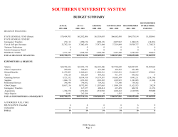 SUSLA Operational Plan EOB FY 2001-2002