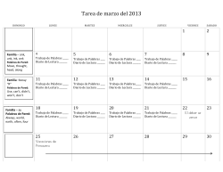 March Calendar - Spanish