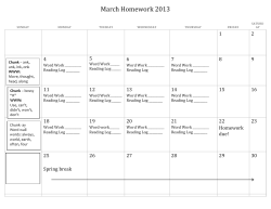 March Calendar