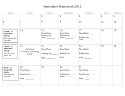 FY13 Homework Cal - Sept to Feb