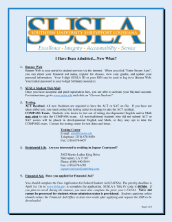 I have been admitted, now what?