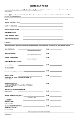 Employee Checkout Form