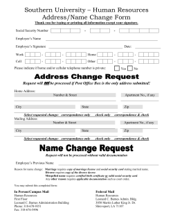 Employee Name Address Change Form