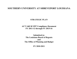 SUSLA ACT 1465 Five-Year Strategic Plan