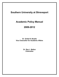 Policies and Procedures