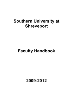Faculty Handbook