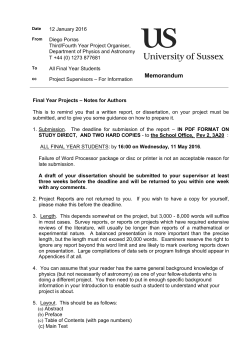 Submission details and how to write your Final Year Project [PDF 164.52kb]