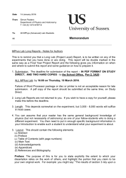 MPhys Lab Long Reports - Notes for Authors [PDF 106.17KB]