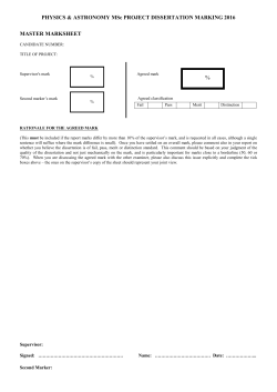 MSc Dissertation Marksheet [PDF 111.03KB]