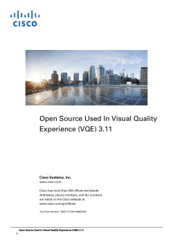 Open Source Used in Cisco CDA VQE Release 3.11