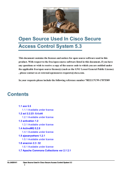 Open Source and Third Party Licenses used in Cisco Secure Access Control System, 5.3
