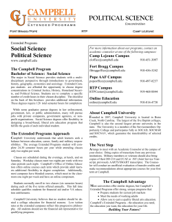 Bachelor of Science Political Science Description and Requirements