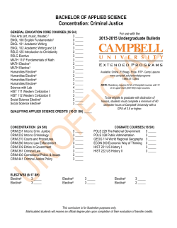 Bachelor of Applied Sciences Criminal Justice Description and Requirements