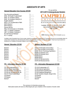 Associate of Arts Description and Requirements