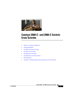 Catalyst 3560-C and 2960-C Getting Started Guide (German)